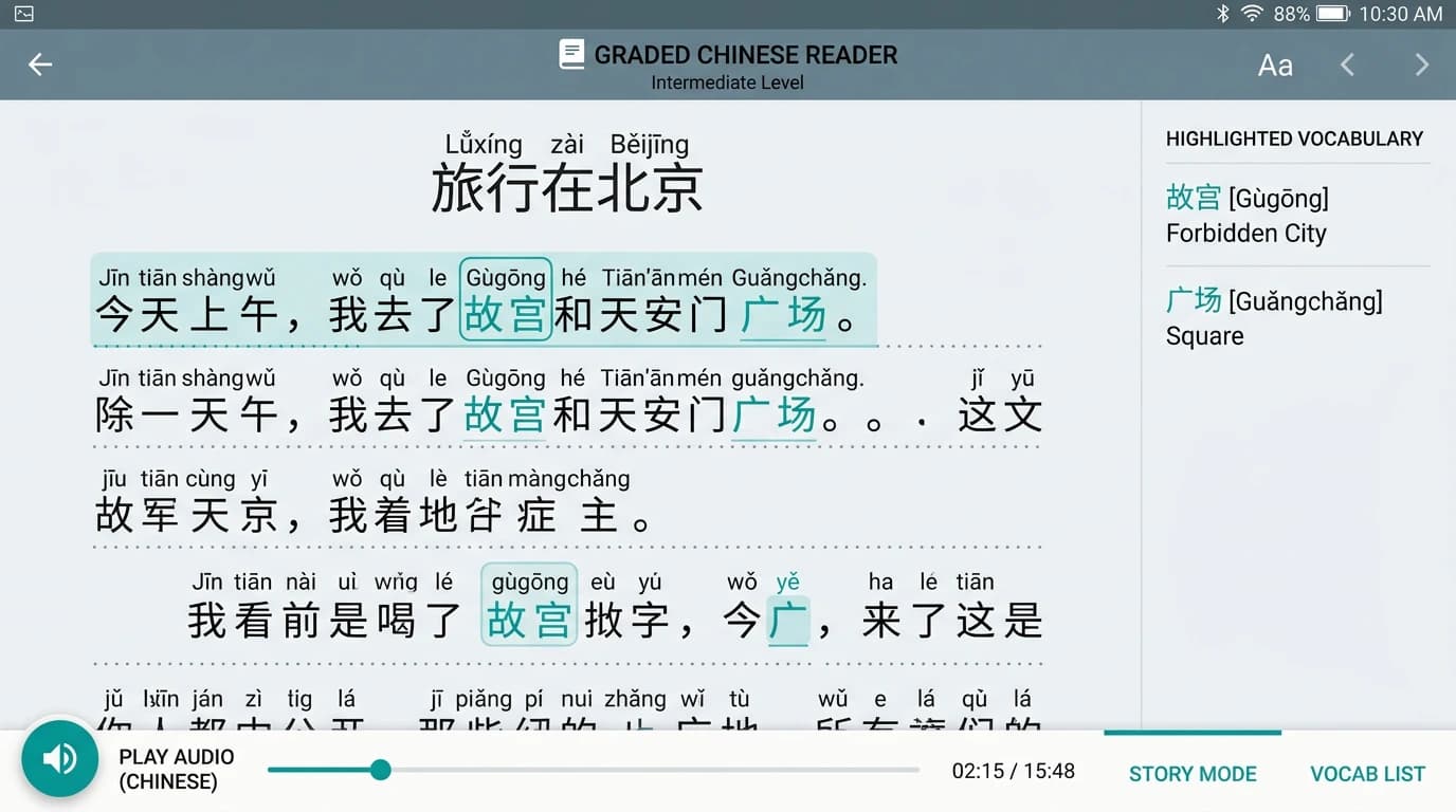 Graded Reading Interface