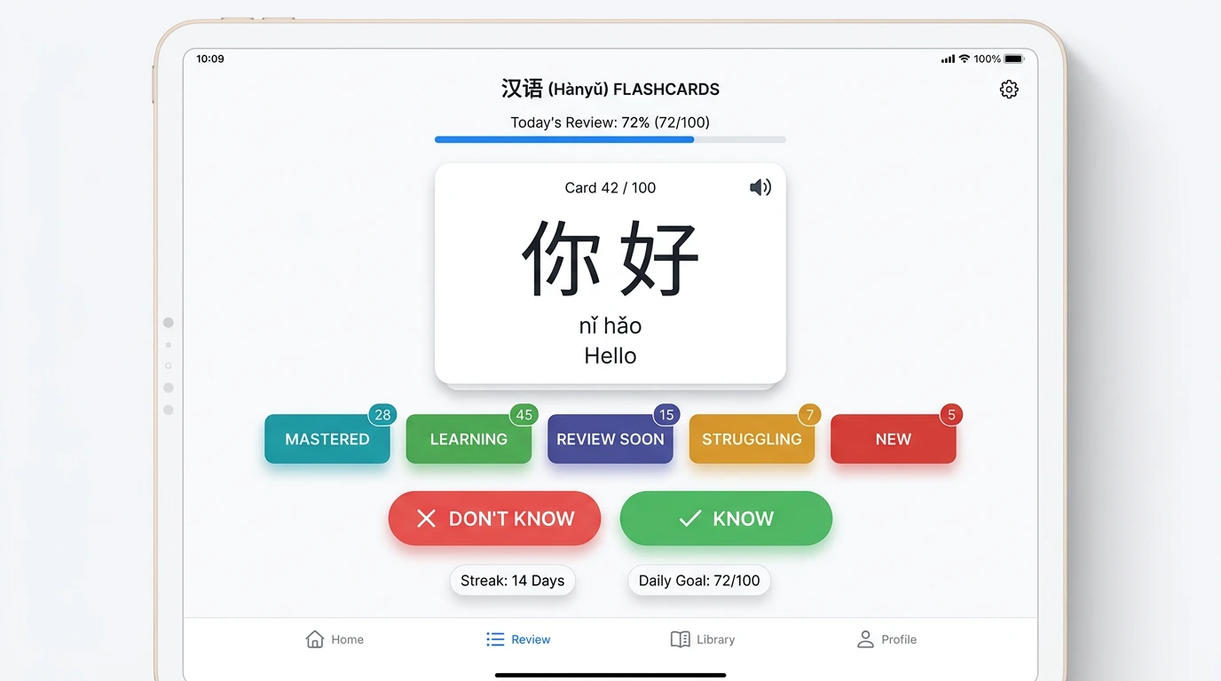 Vocabulary & SRS Interface
